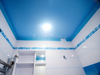 натяжной потолок в ванной 12