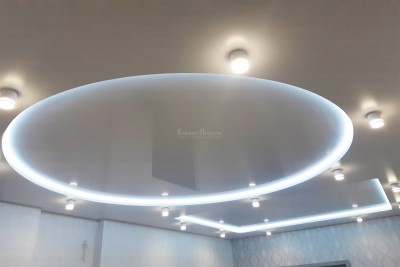 Натяжной потолок с подсветкой по периметру фото и особенности установки