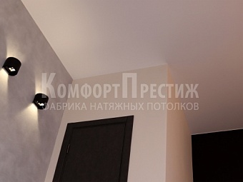 Матовые натяжные потолки в прихожей 11